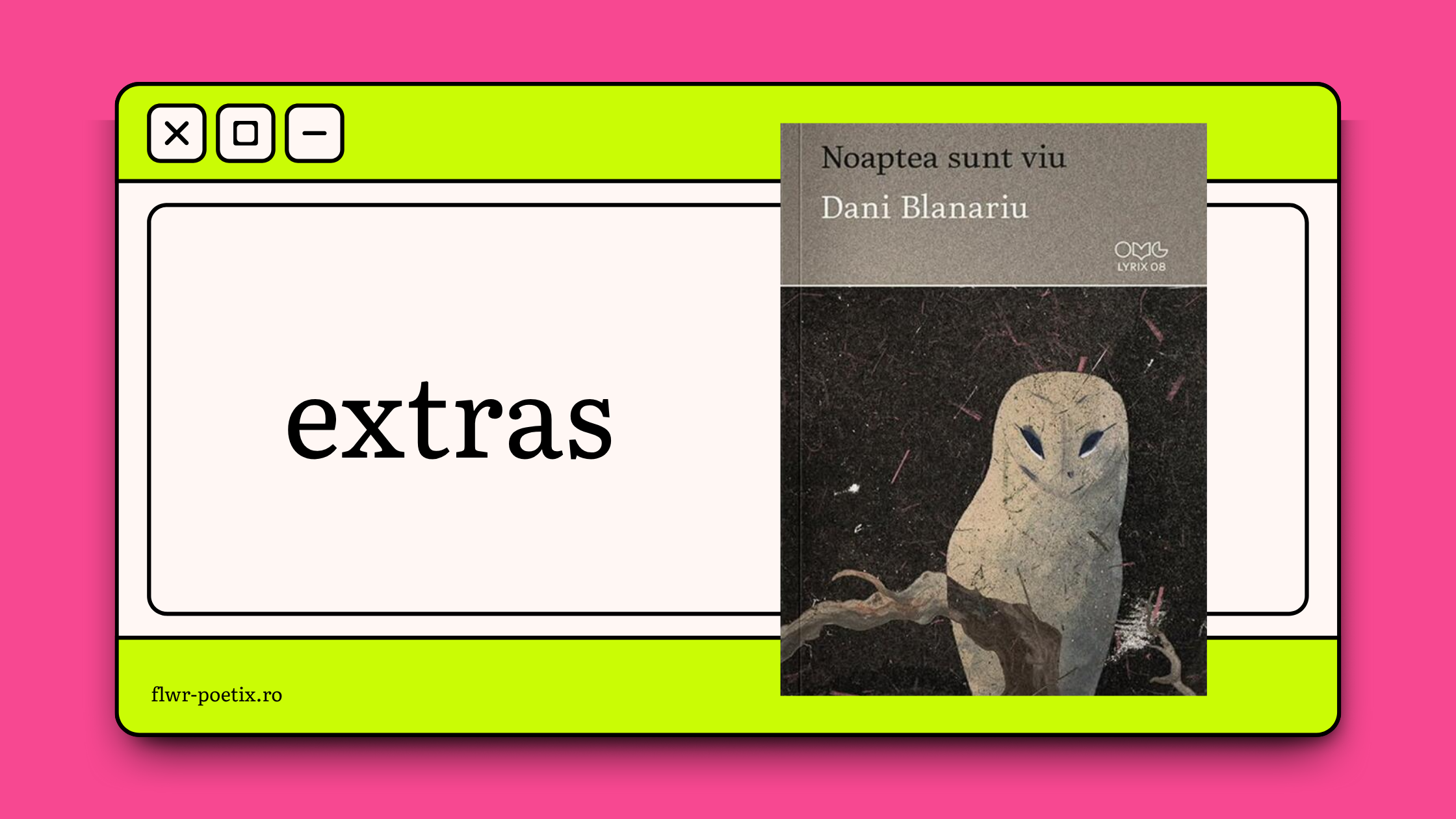 (d.blănariu) – extras din Noaptea sunt viu